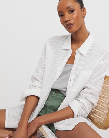 Textured Stripe Fabric Shirt