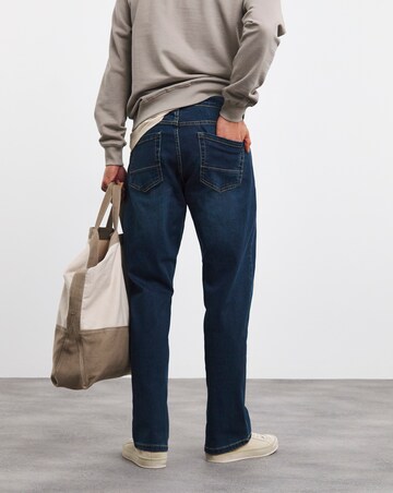 Darkwash Loose Fit Stretch Jeans