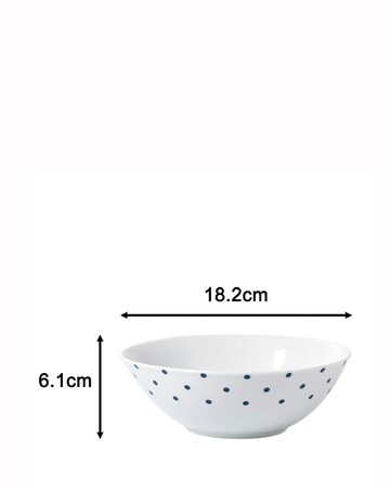 Waterside Blue Spot 24 Piece Dinner Set