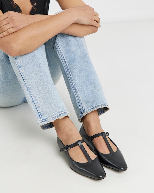 Park Elongated Square Toe Mary Janes - Wide Fit (E)