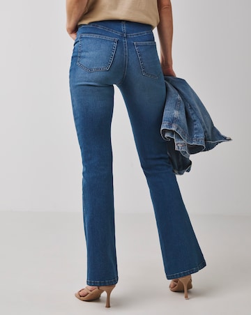 Mid Blue High Waist Super Soft Bootcut Jean