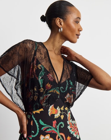 Joanna Hope Lace Sleeve Tea Dress