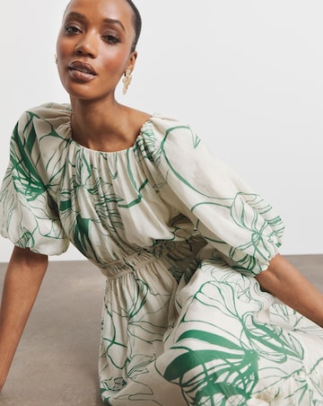 Joanna Hope Puff Sleeve Printed Dress