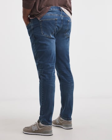 Skinny Fit Stretch Jeans Mid Wash