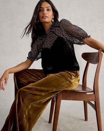 White Stuff Lexi Velvet Top