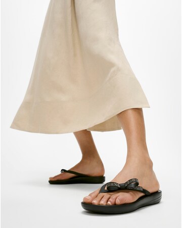 Fit Flop iQushion Glitz Bow Flip-Flops Standard Fit