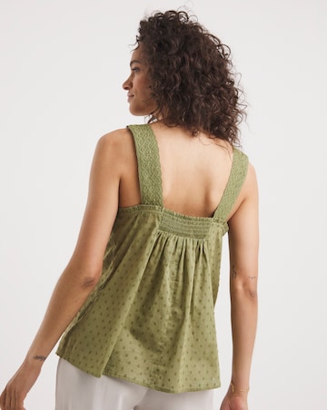 Khaki Lace Insert Vest