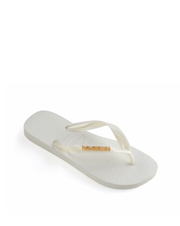 Havaianas Metallic Logo Toe Post Flip Flop Sandals
