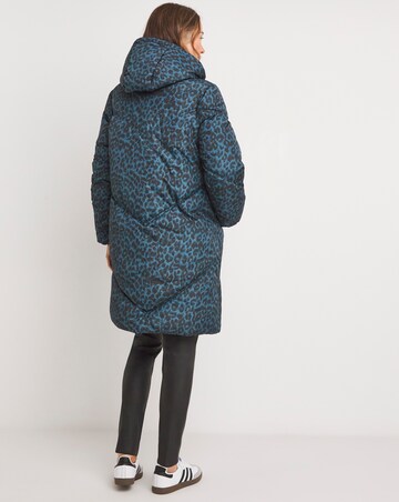 Printed Mid Length Padded Coat