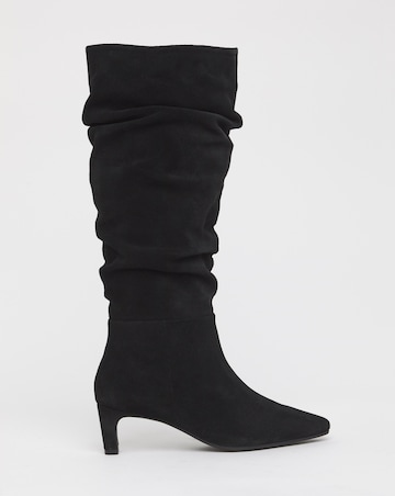 Anthology Artemis Ruched Suede Boots - Extra Wide Fit (EEE) & Super Curvy Calf