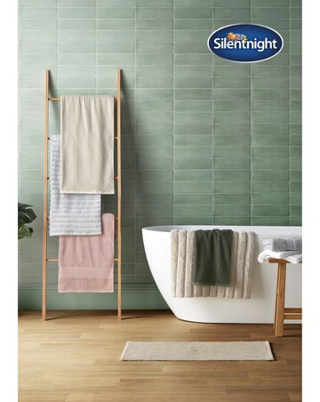 Silentnight Ribbed Cotton Towels Packs of 2