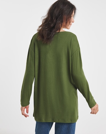 Soft Touch V-Neck Longline Top