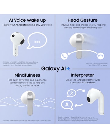 Samsung Galaxy Buds4 with Galaxy AI - Black