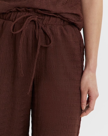 Textured Jersey Wide Leg Trouser