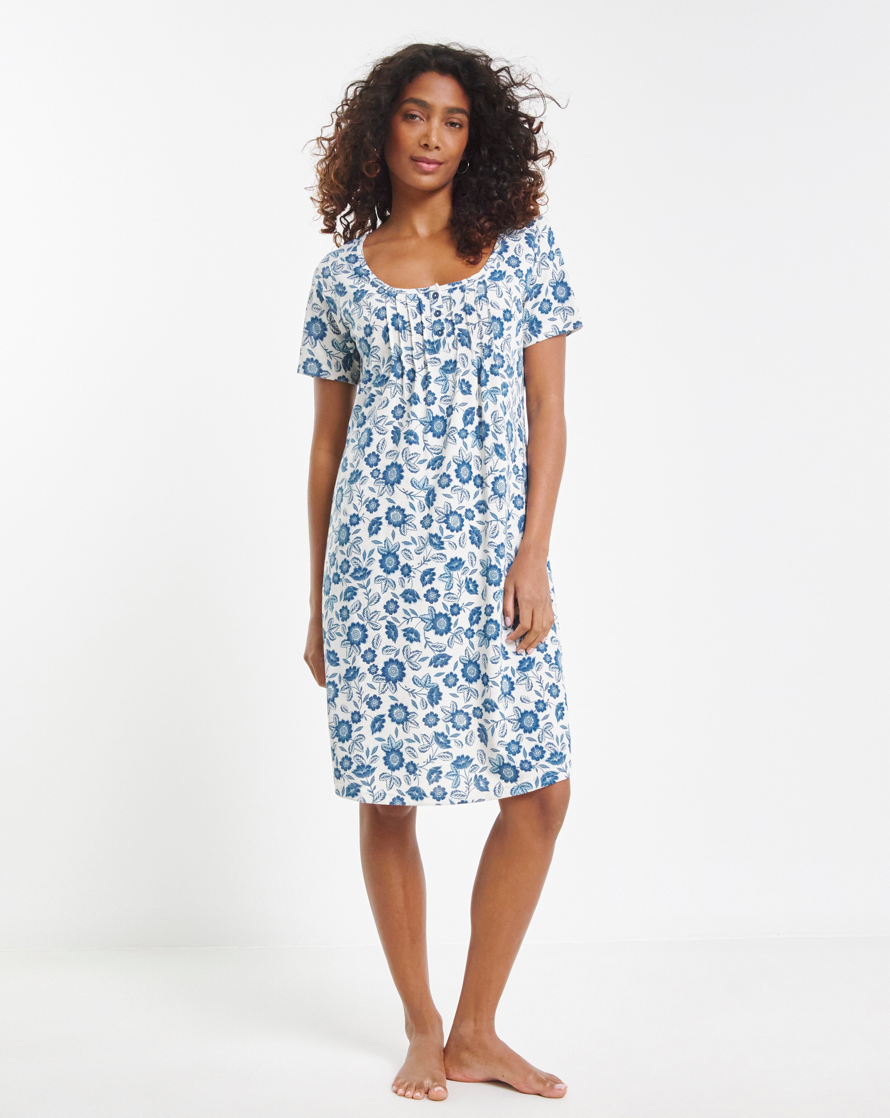Value Short Sleeve Nightie Floral Print