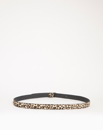 Leather Leopard Ponyhair Belt