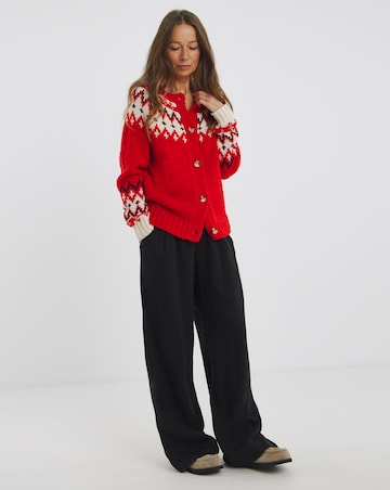 Red Fairisle Cardigan