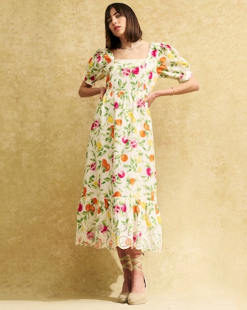 Nobody's Child Isla Fruit Print Midiaxi Dress