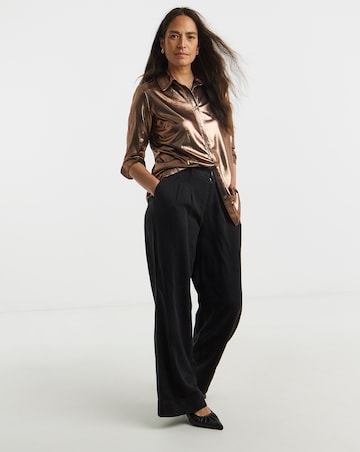 Foiled Button Front Shirt