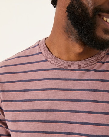 Fatface Stripe T-Shirt - Purple