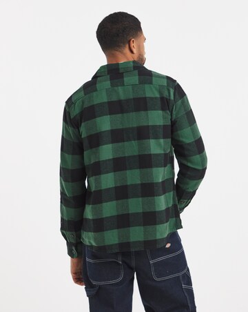 Dickies Fleece Lined Sacramento Flannel Shirt - Pine