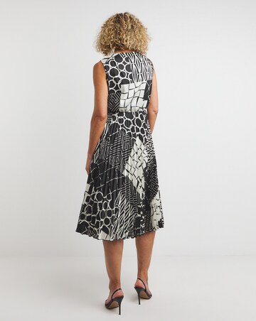 Joanna Hope Pleat Print Midi Dress