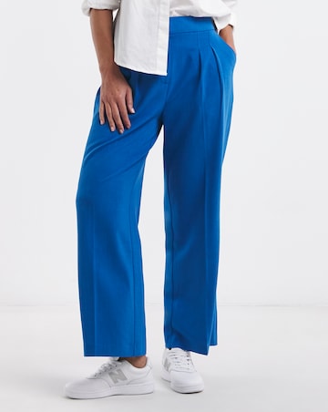 Textured Pleated Wide Leg Trousers