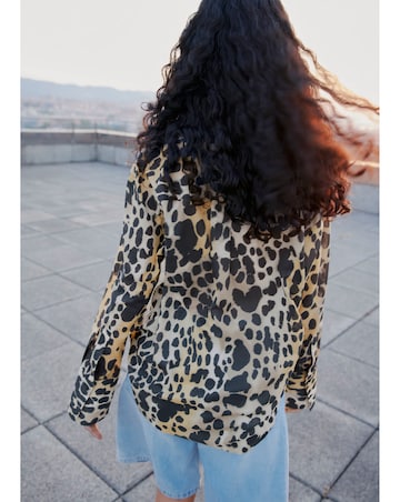 MANGO ANIMAL PRINT SHIRT