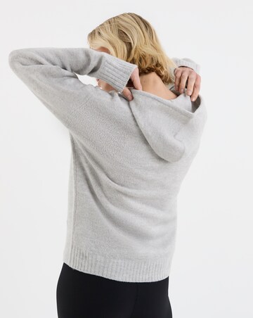 Half Zip Knitted Hoodie