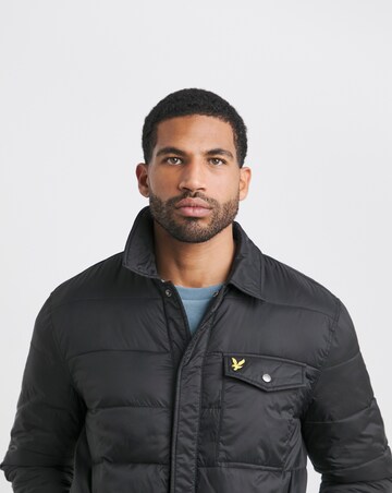 Lyle & Scott Black Wadded Collared Jacket