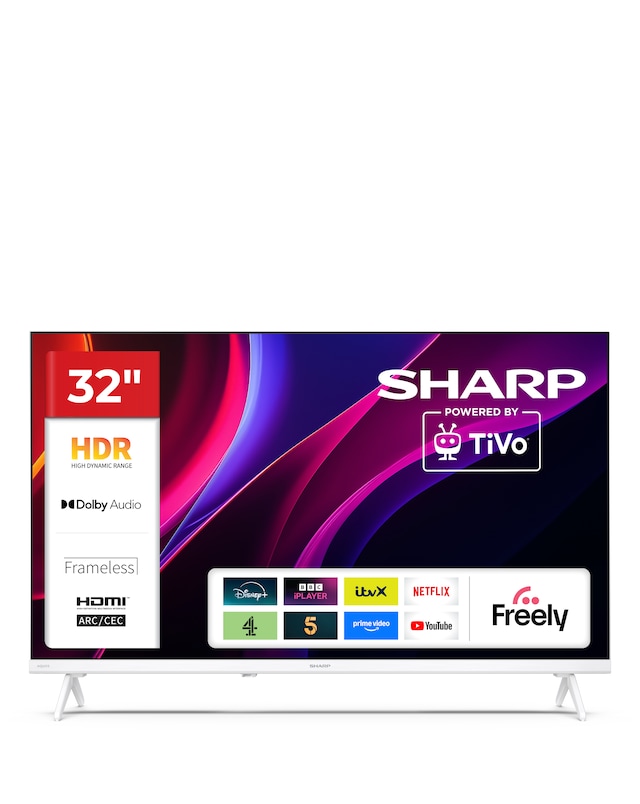 Sharp 1T-C32HE2245KW 32in HD Ready Smart TiVo LED TV with Freely
