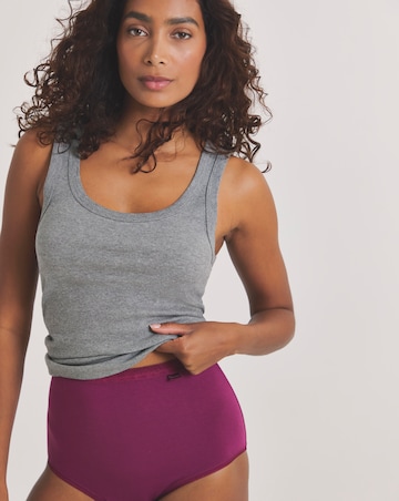 Slimma (4 Pack) Cotton Full Fit Knickers Grey Multi