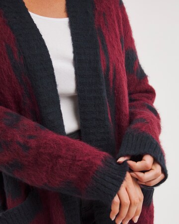 Religion Selvage Longline Knitted Cardigan