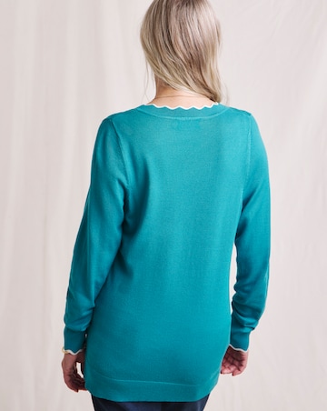 Julipa Scalloped V-Neck Jumper