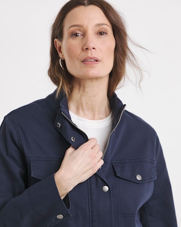 Navy Stretch Utility Jacket