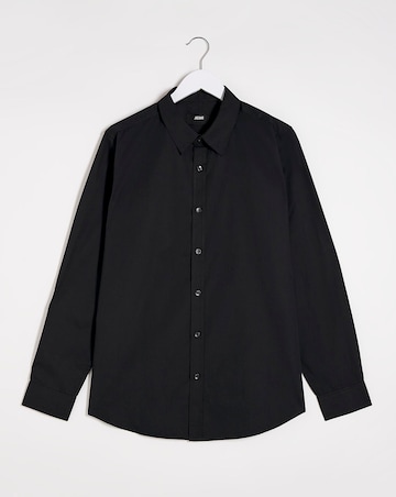 Black Long Sleeve Formal Shirt Reg