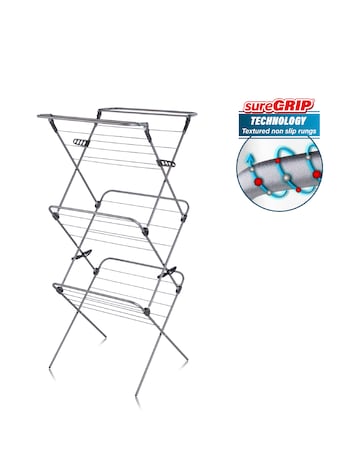 Minky Suregrip Long Drop Three Tier Airer