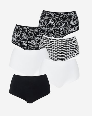 Pretty Secrets (6 Pack) Cotton Full Fit Brief Knickers