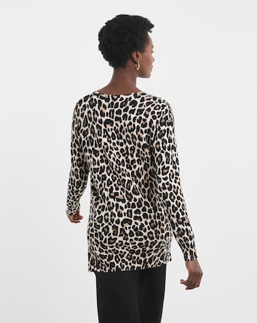 Animal V Neck Slouch Tunic