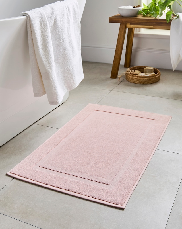 Egyptian Cotton Bath Mat - Soft Pink