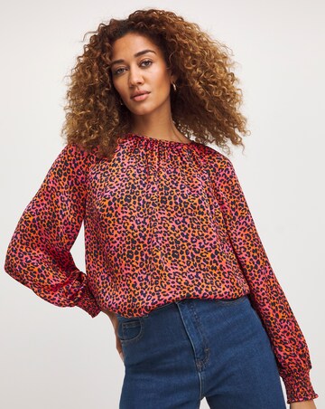 Raglan Sleeve Satin Top