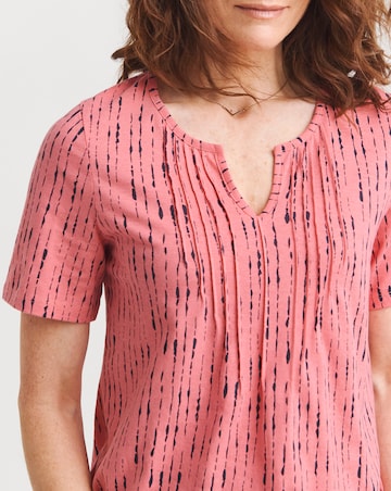 Julipa Linen Mix Pintuck Top