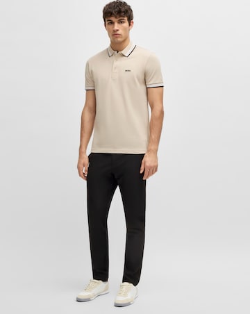 BOSS Titanium Suede & Leather Trainer - White