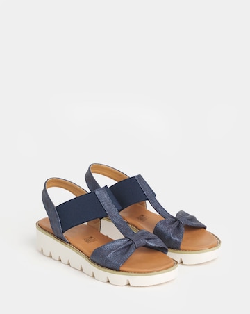 Heavenly Feet Accord Knot Platform Sandals - Wide Fit (E)