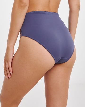 Pretty Secrets 2 Pack Ella Lace Full Brief Knickers - Navy/Pink