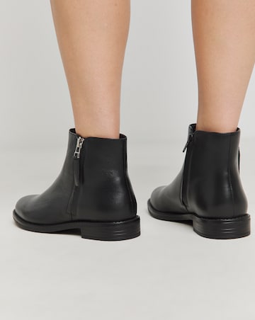 Lucinda Leather Side Zip Boot Wide E Fit