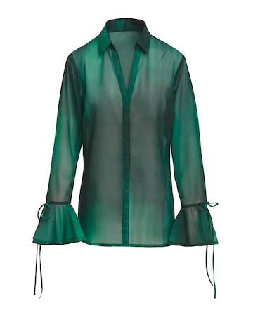 Georgette Frill Cuff Collar Blouse