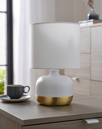 White and Gold Touch Table Lamp