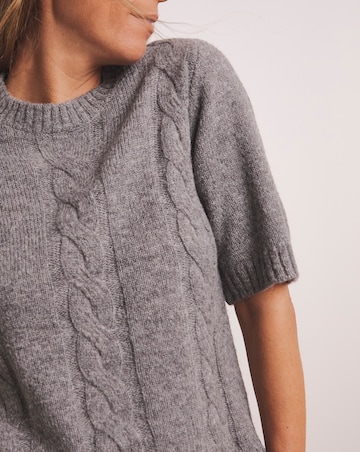 Anthology Cable Knit Short Sleeve Jumper