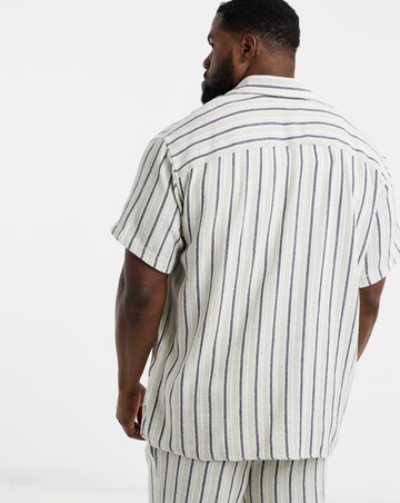 Jack & Jones Coba Stripe Resort Shirt - Natural